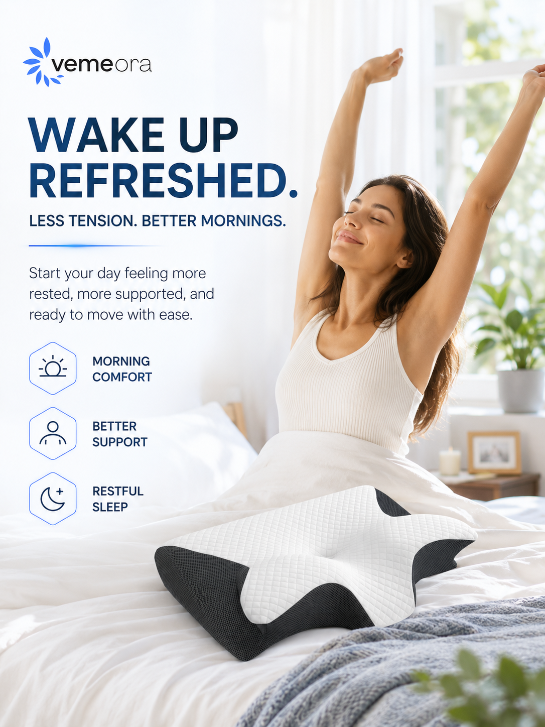 Vemeora™ Ergonomic Contour Pillow