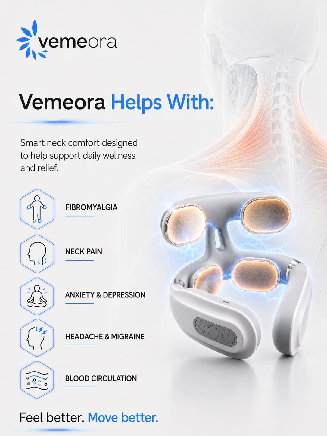 Vemeora™ Cervical Pain Relief & Therapy Device