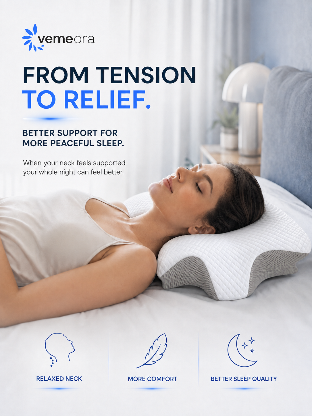 Vemeora™ Ergonomic Contour Pillow