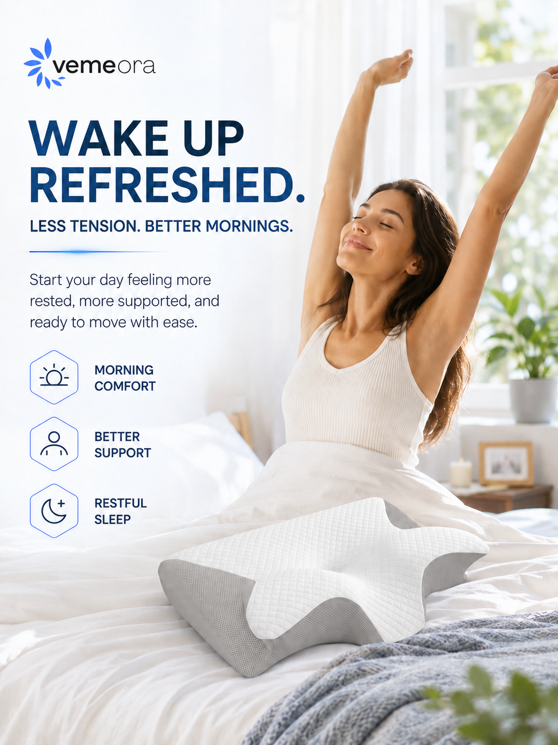Vemeora™ Ergonomic Contour Pillow