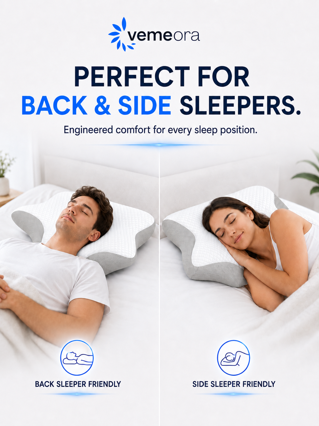 Vemeora™ Ergonomic Contour Pillow