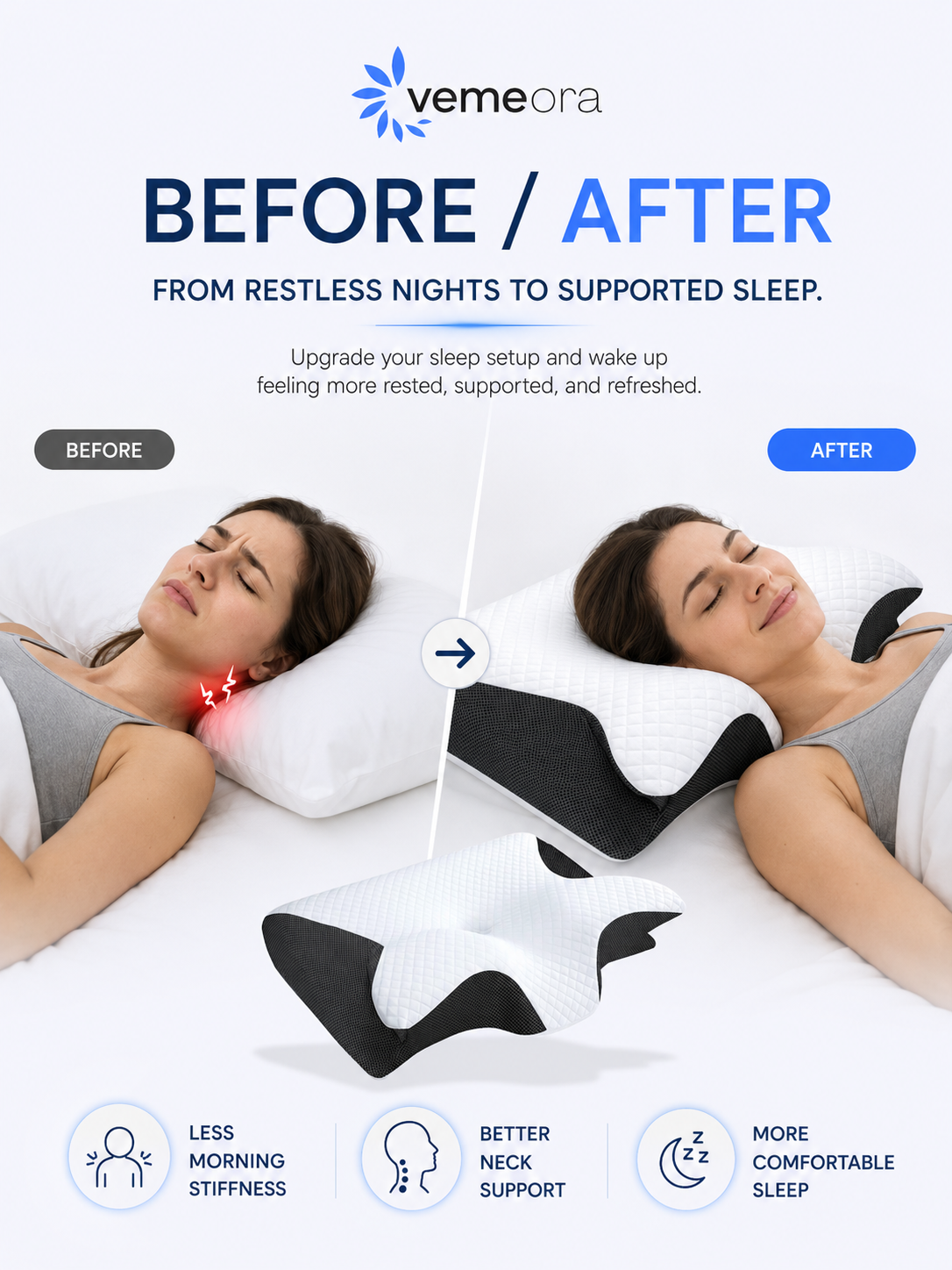Vemeora™ Ergonomic Contour Pillow