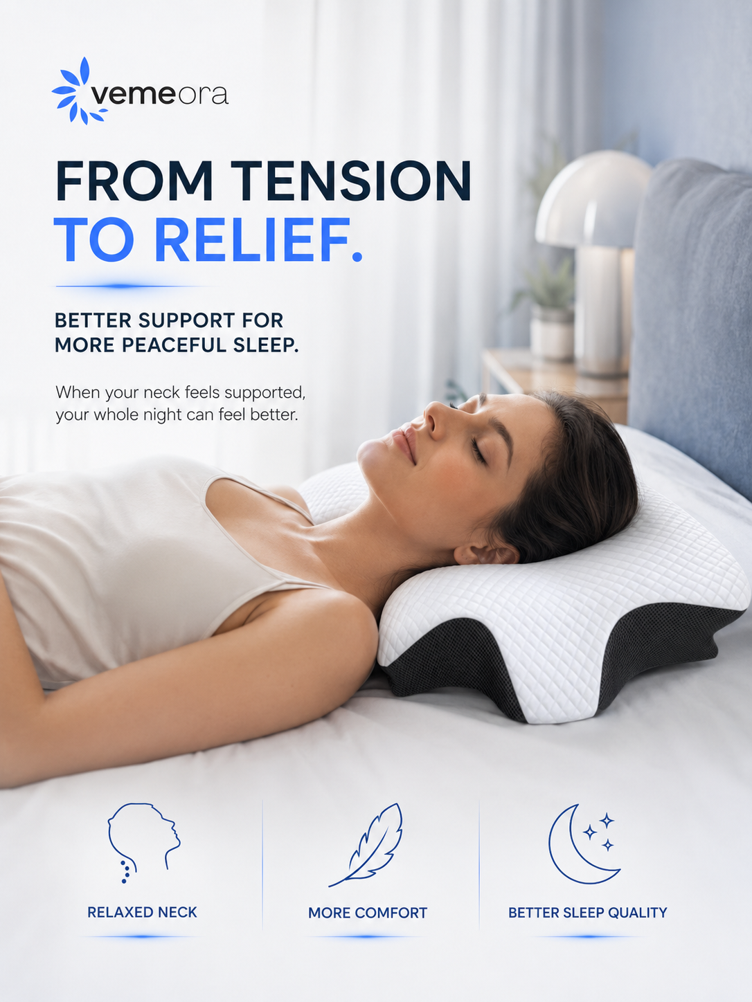 Vemeora™ Ergonomic Contour Pillow