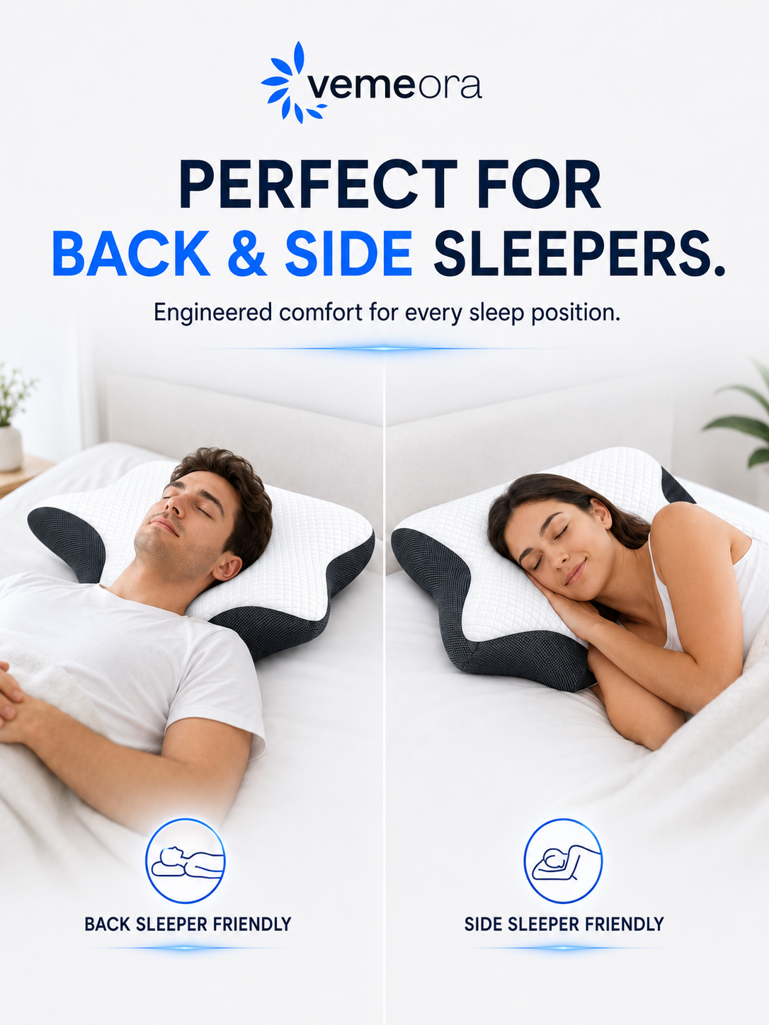 Vemeora™ Ergonomic Contour Pillow
