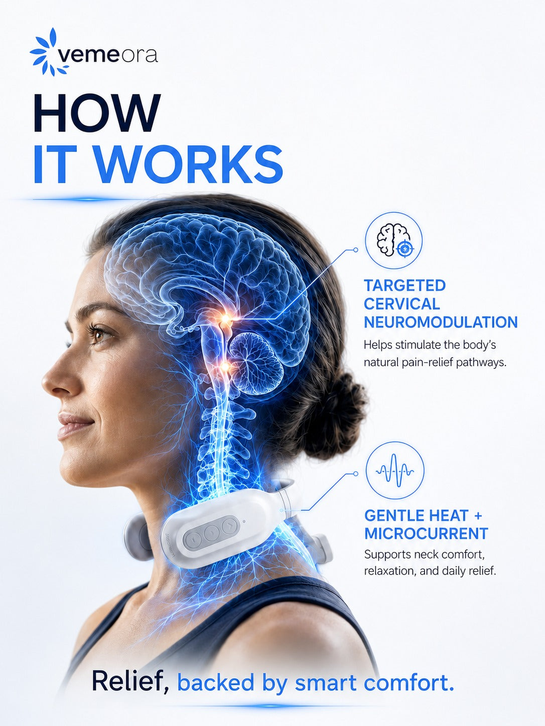 Vemeora™ Cervical Pain Relief & Therapy Device
